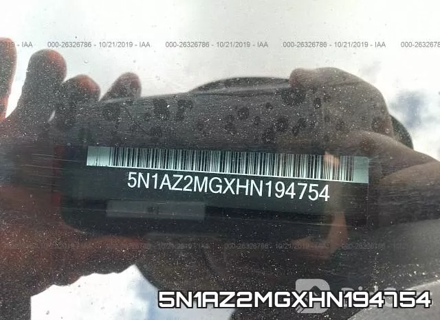 5N1AZ2MGXHN194754 фото 7