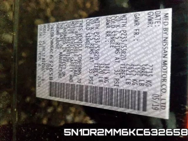 5N1DR2MM6KC632658 фото 2