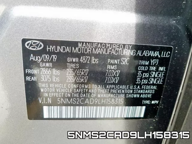 5NMS2CAD9LH158315 фото 2