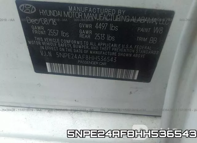 5NPE24AF8HH536543 фото 7