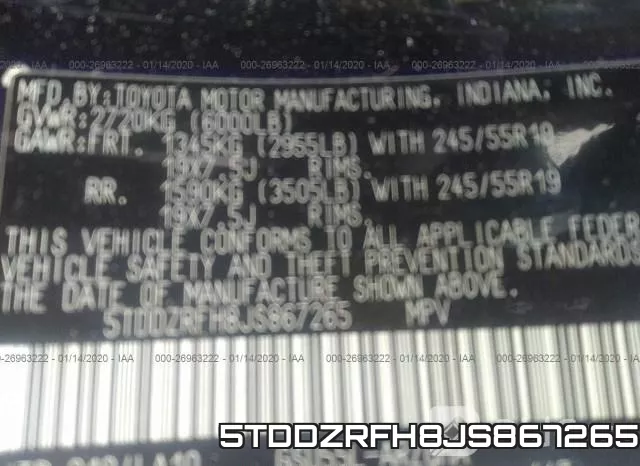 5TDDZRFH8JS867265 фото 6