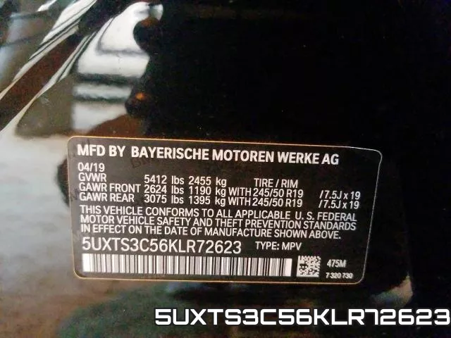 5UXTS3C56KLR72623 фото 2