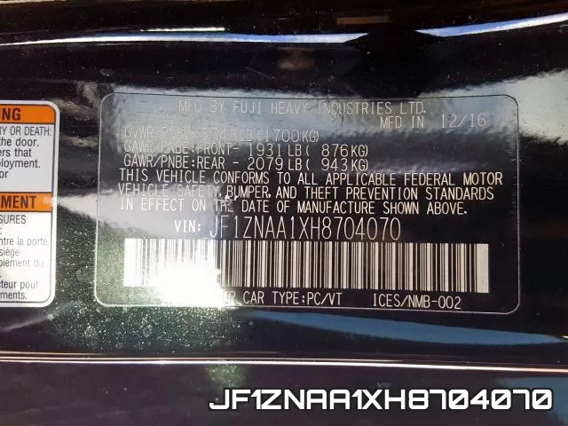 JF1ZNAA1XH8704070 фото 2