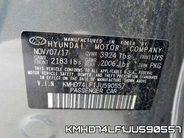 KMHD74LF1JU590557 фото 2