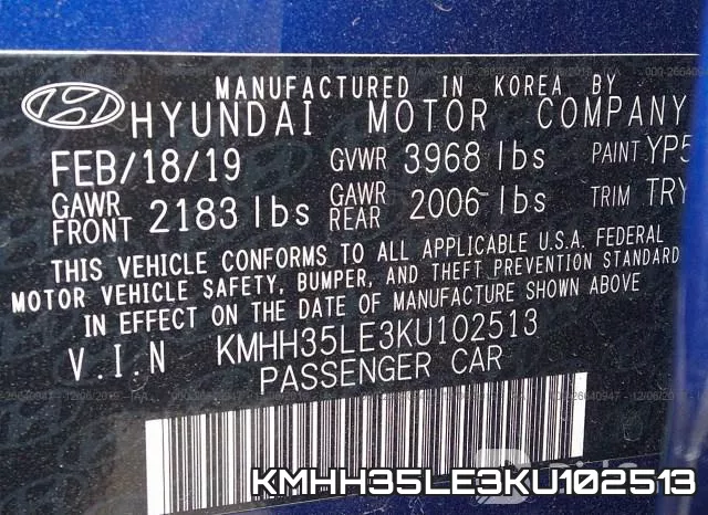 KMHH35LE3KU102513 фото 7