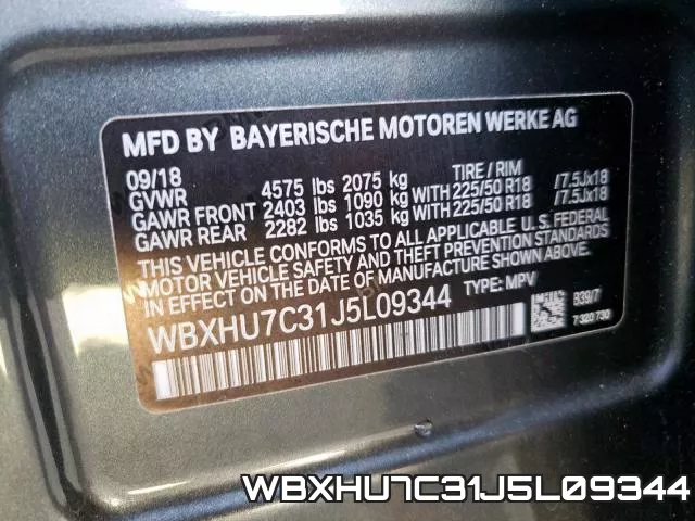 WBXHU7C31J5L09344 фото 2