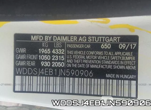 WDDSJ4EB1JN590906 фото 7