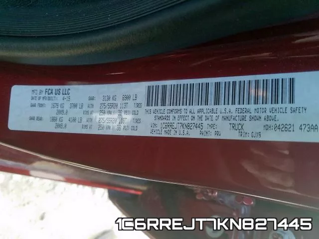 1C6RREJT7KN827445 фото 2