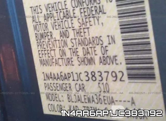 1N4AA6AP1JC383792 фото 7