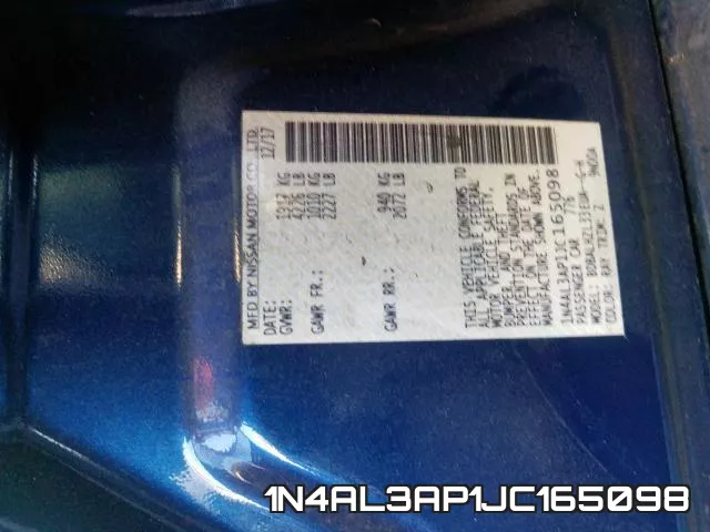 1N4AL3AP1JC165098 фото 2