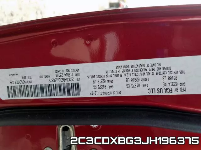 2C3CDXBG3JH196375 фото 2
