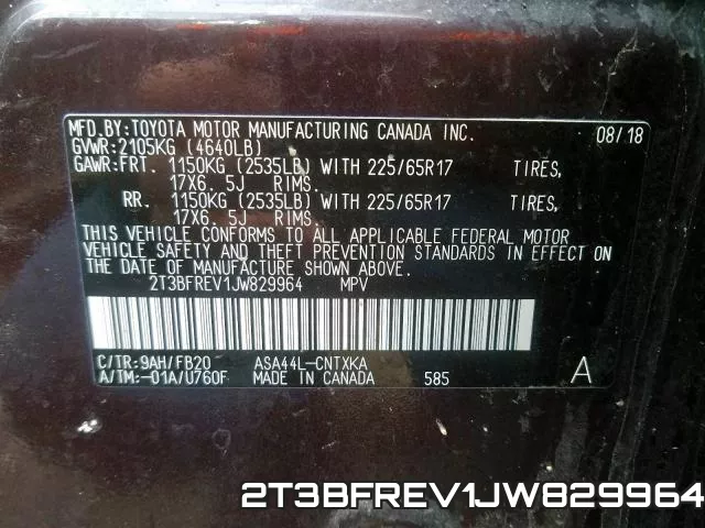 2T3BFREV1JW829964 фото 2
