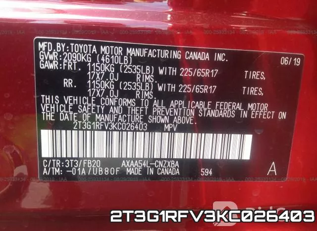 2T3G1RFV3KC026403 фото 6