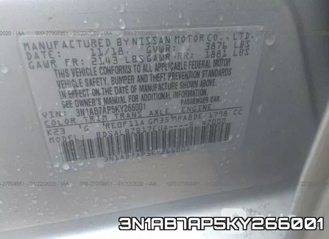 3N1AB7AP5KY266001 фото 9