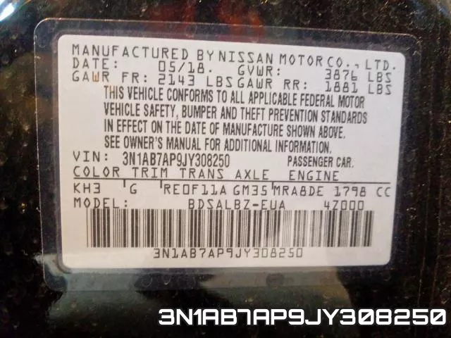 3N1AB7AP9JY308250 фото 2