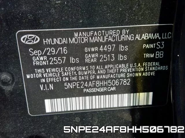 5NPE24AF8HH506782 фото 2