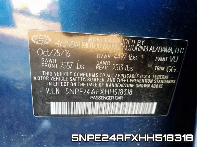 5NPE24AFXHH518318 фото 2