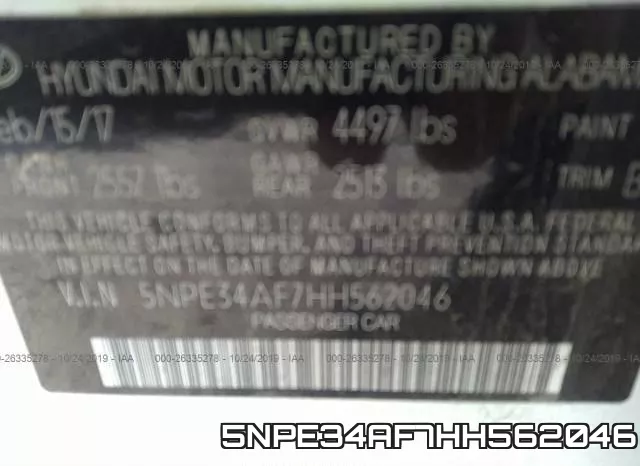 5NPE34AF7HH562046 фото 8