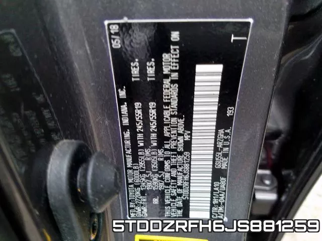 5TDDZRFH6JS881259 фото 2