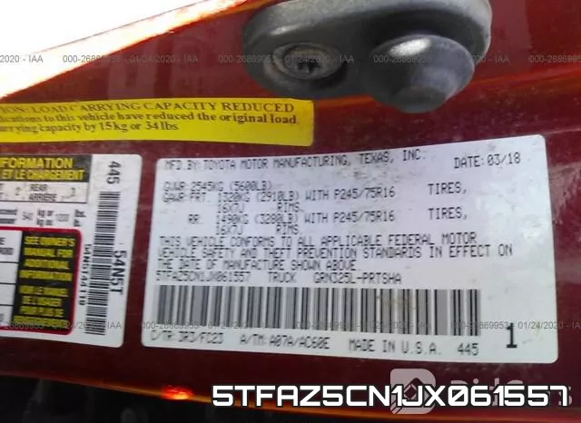 5TFAZ5CN1JX061557 фото 7