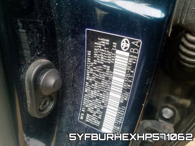 5YFBURHEXHP571062 фото 2