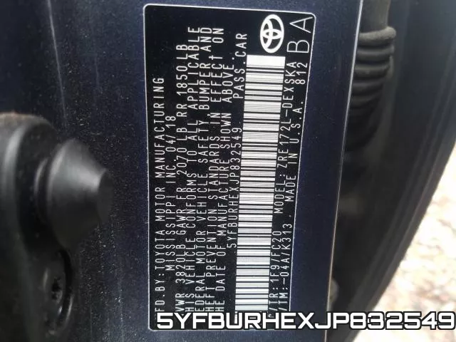 5YFBURHEXJP832549 фото 2