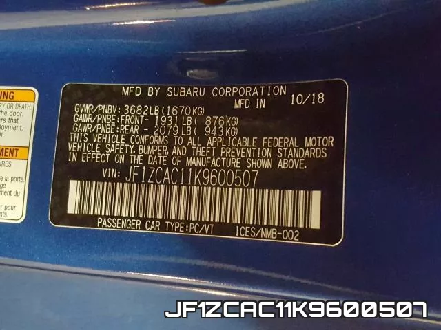 JF1ZCAC11K9600507 фото 2