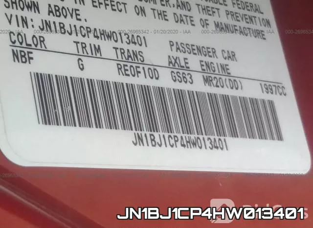 JN1BJ1CP4HW013401 фото 8