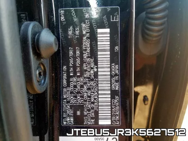 JTEBU5JR3K5627512 фото 2