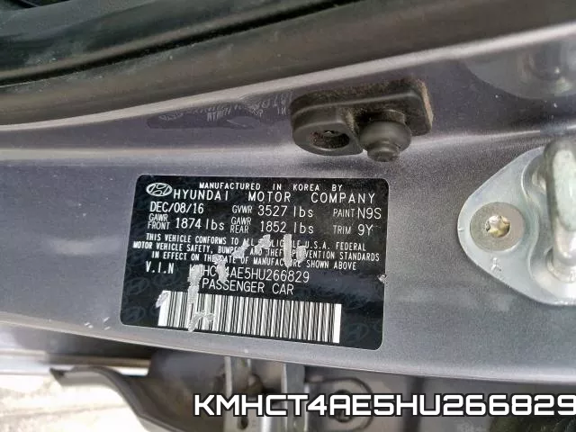 KMHCT4AE5HU266829 фото 2