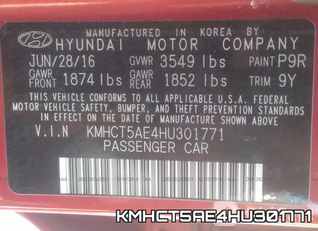 KMHCT5AE4HU301771 фото 6