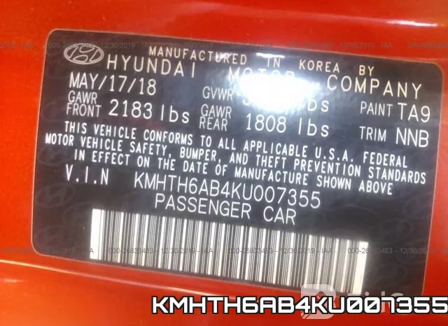 KMHTH6AB4KU007355 фото 8