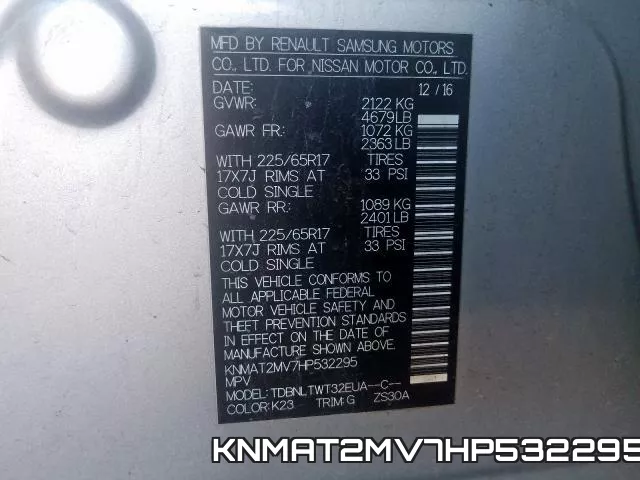 KNMAT2MV7HP532295 фото 2