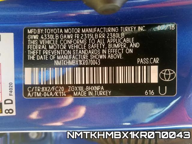 NMTKHMBX1KR070043 фото 2