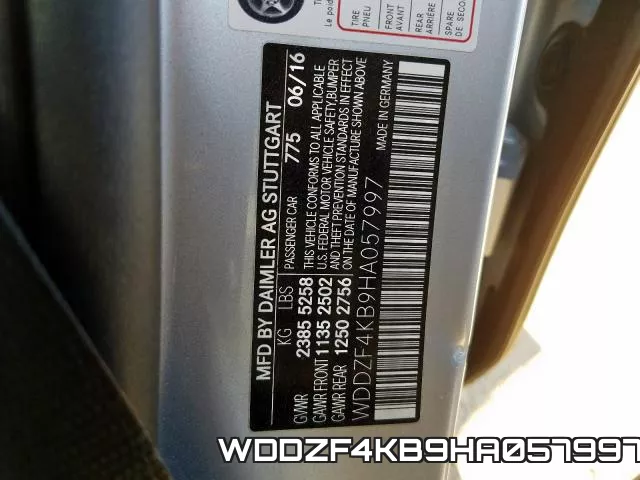 WDDZF4KB9HA057997 фото 2