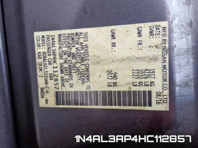 1N4AL3AP4HC112857 фото 2
