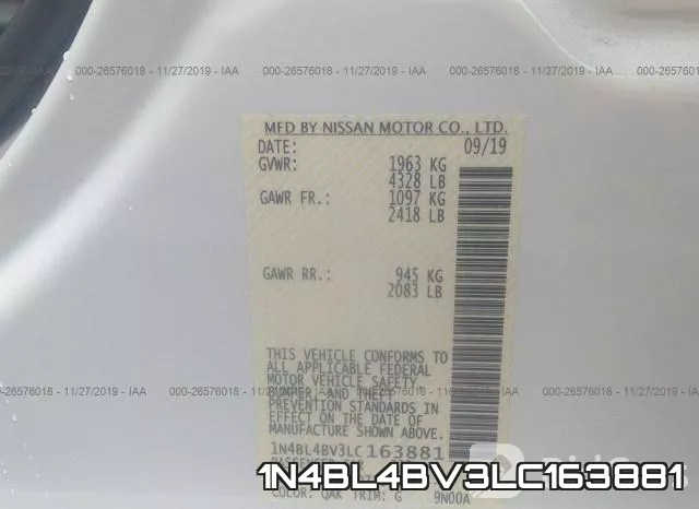 1N4BL4BV3LC163881 фото 7