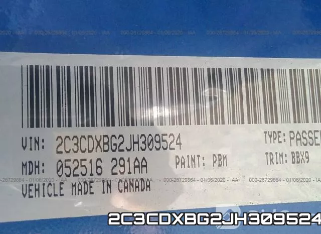 2C3CDXBG2JH309524 фото 4