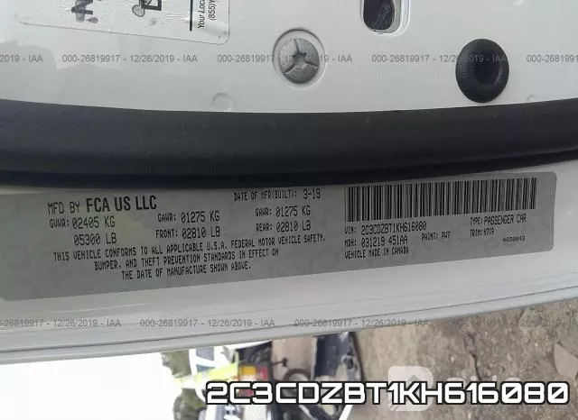 2C3CDZBT1KH616080 фото 6