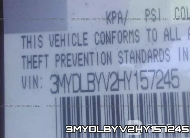 3MYDLBYV2HY157245 фото 8