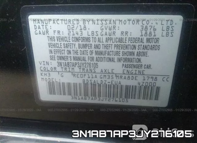 3N1AB7AP3JY276105 фото 8