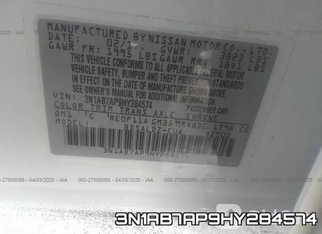 3N1AB7AP9HY284574 фото 5