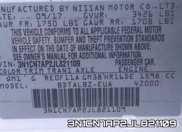 3N1CN7AP2JL821109 фото 10