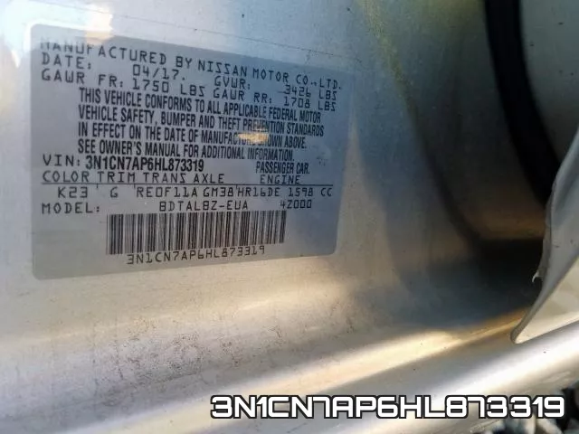 3N1CN7AP6HL873319 фото 2