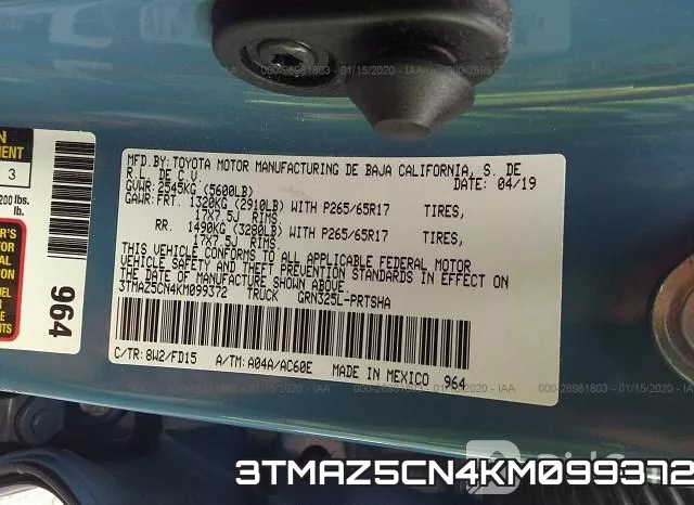 3TMAZ5CN4KM099372 фото 6