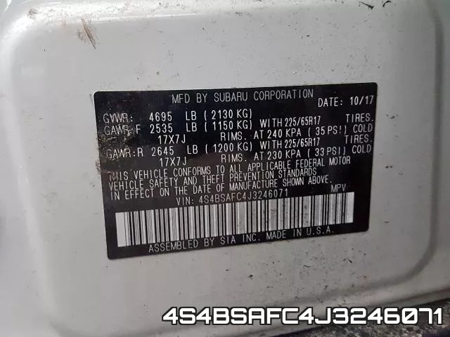 4S4BSAFC4J3246071 фото 2