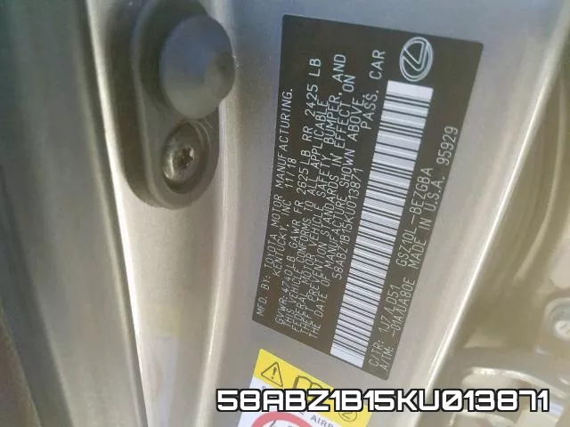 58ABZ1B15KU013871 фото 2