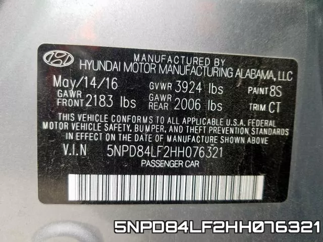 5NPD84LF2HH076321 фото 2