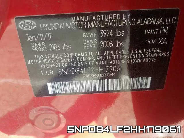 5NPD84LF2HH179061 фото 2