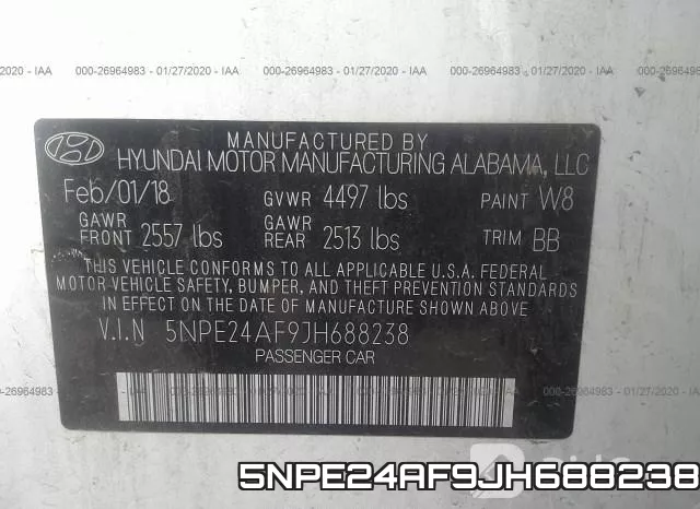 5NPE24AF9JH688238 фото 8